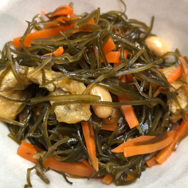 糸切り昆布と大豆の煮物